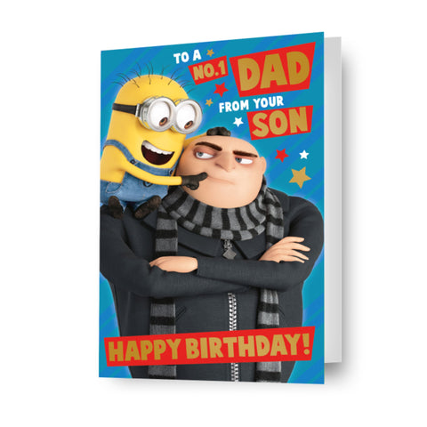 Despicable Me Minions Dad Birthday Card From Son