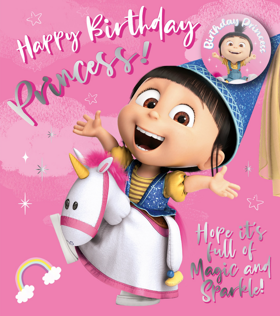 Despicable Me Princess Agnes Birthday Card