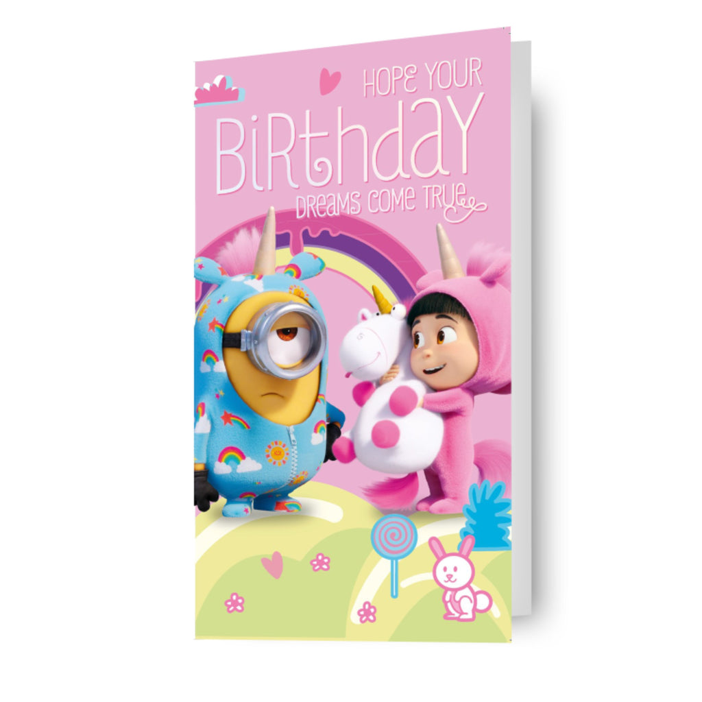 Despicable Me Minions Unicorn Birthday Card