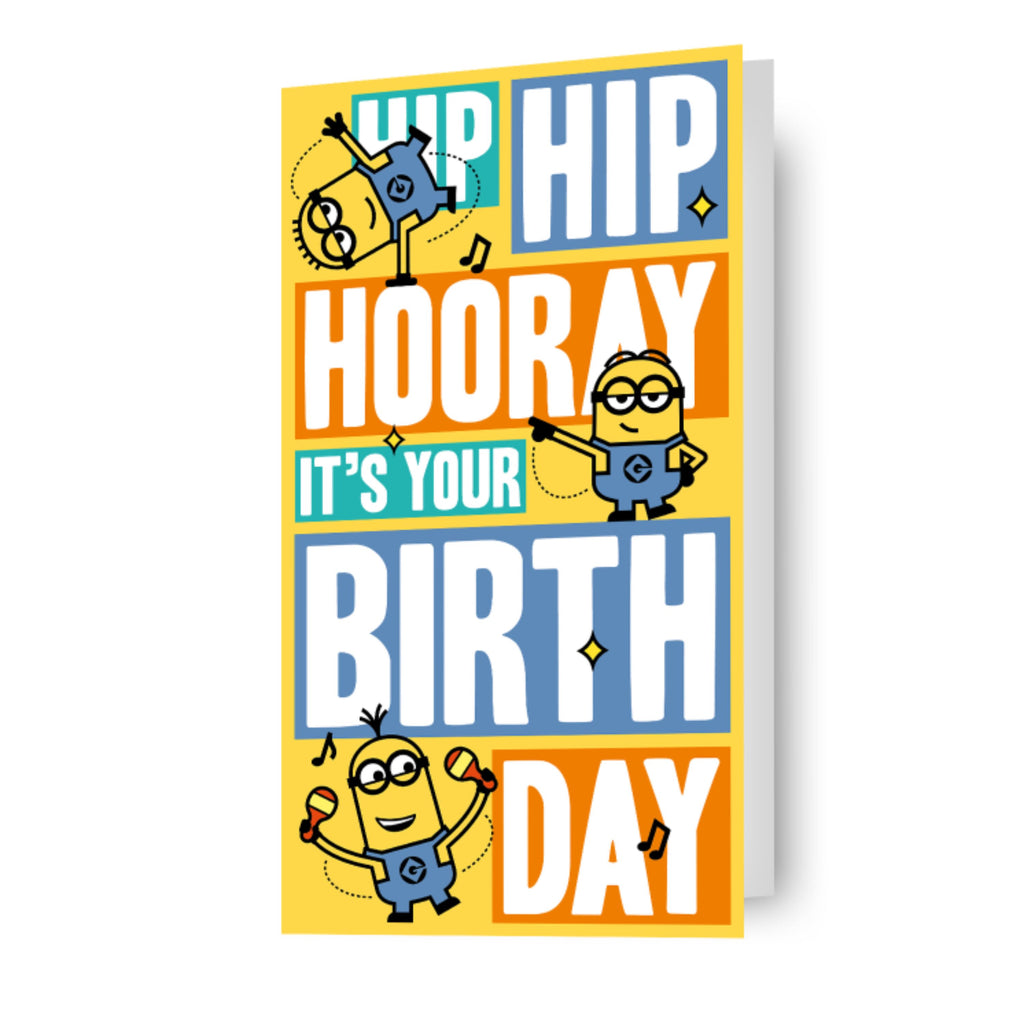 Despicable Me Minions 'Hip Hip Hooray' verjaardagskaart