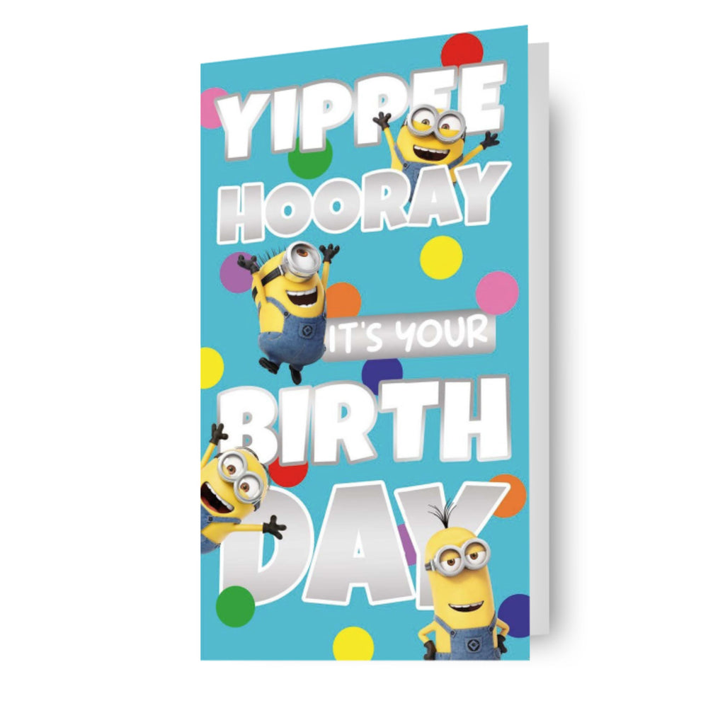 Despicable Me Minions 'Hip Hip Hooray' Birthday Card