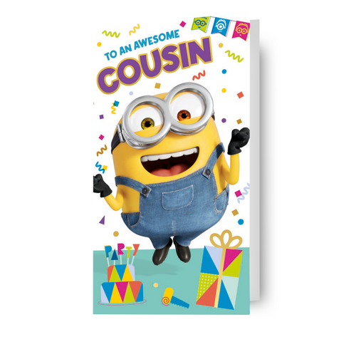 Despicable Me Minions 'To An Awesome Cousin' Birthday Card