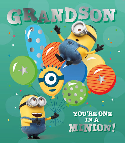 Despicable Me Grandson Birthday Card