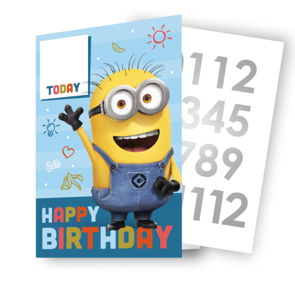 Despicable Me Age Sticker Birthday Card
