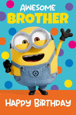 Despicable Me Awesome Brother Birthday Card