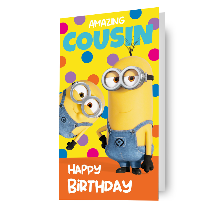 Despicable Me Minions 'Amzing Cousin' verjaardagskaart