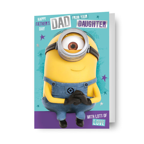 Despicable Me Minions Father's Day Card 'From Your Daughter'