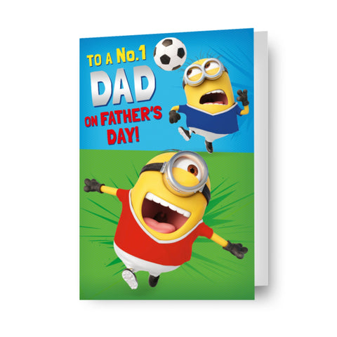Despicable Me Minions 'No. 1 Dad' Football Father's Day Card