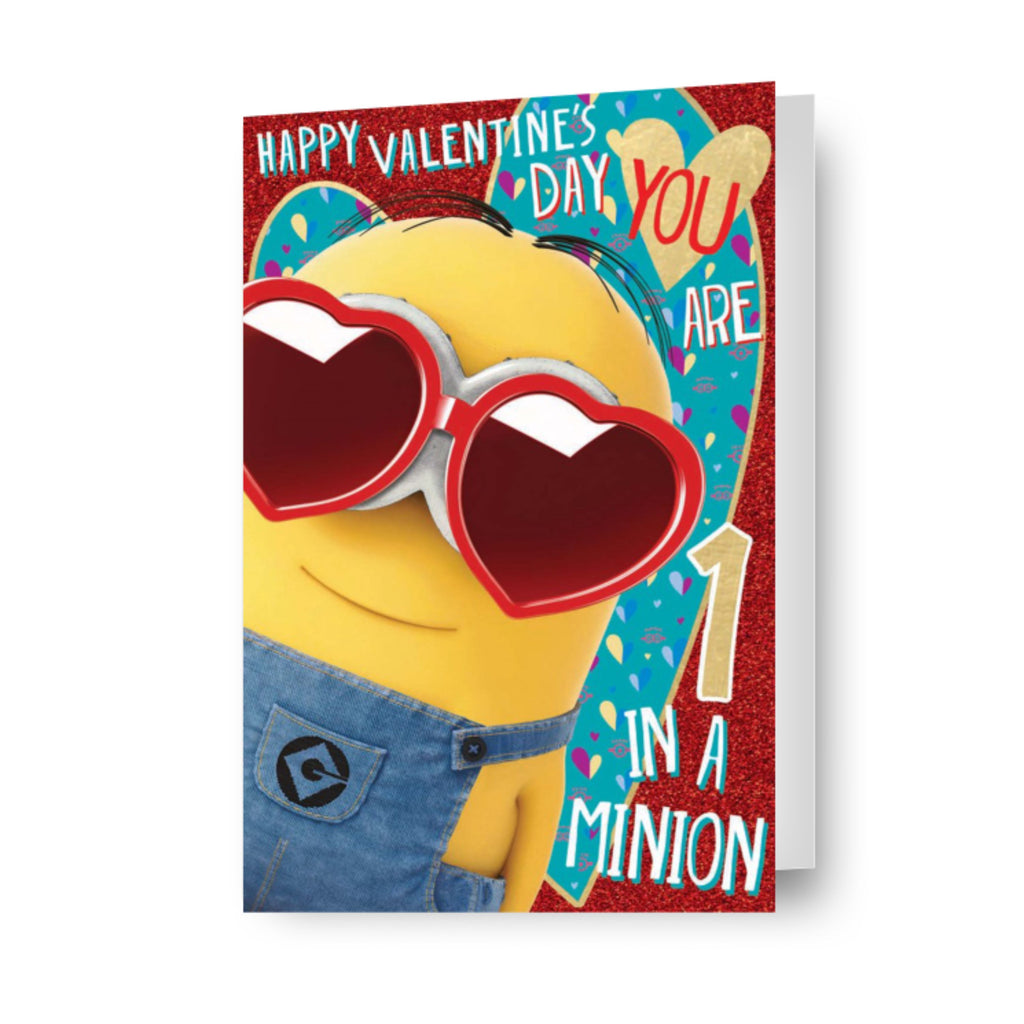 Biglietto di San Valentino Cattivissimo me Minions realizzato con carta sostenibile