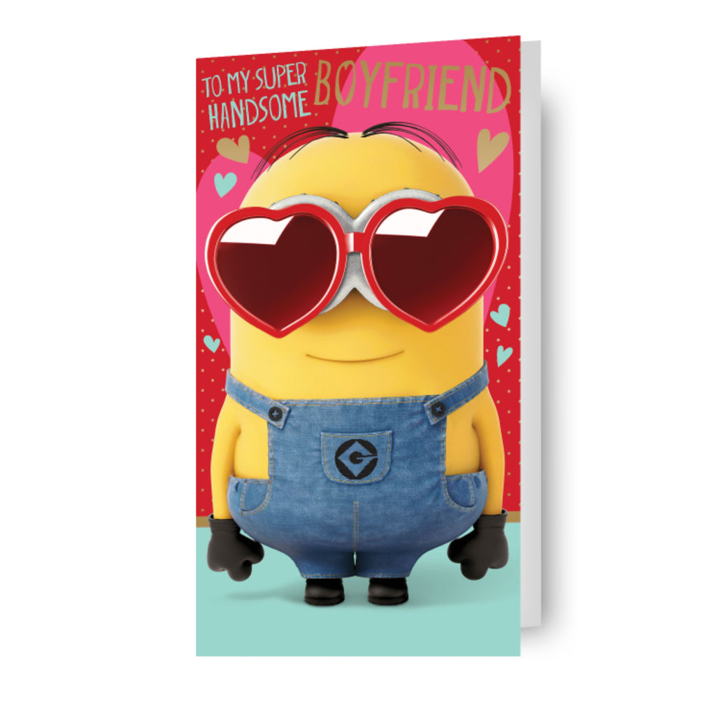 Biglietto di San Valentino fidanzato Cattivissimo me Minion realizzato con carta sostenibile