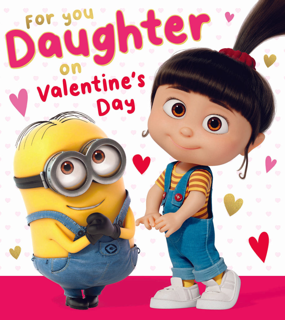 Despicable Me Daughter Valentine's Day Card