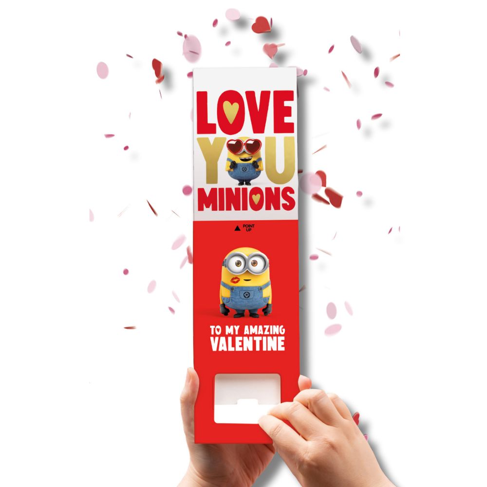 BOOMF Confetti Despicable Me Valentine's Day Card