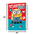 Despicable Me Minions 'To A Special Son' Valentines Day Card