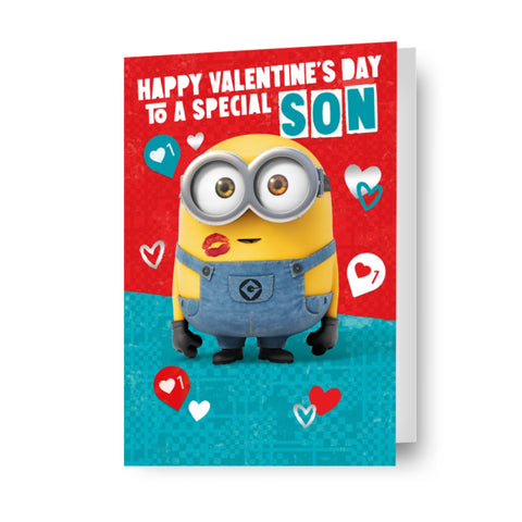 Despicable Me Minions 'To A Special Son' Valentines Day Card