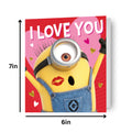 Despicable Me Minions 'I Love You This Much!' Valentine's Day Fold Out Card