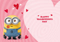 Despicable Me Minions 'Big Kiss!' Valentine's Day Card