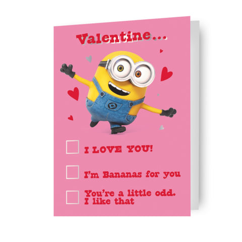 Despicable Me Minions 'Valentine...' Valentine's Day Card