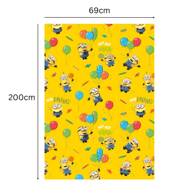Nitrile Gloves Large Despicable Me Minions Wrapping Paper - 2 Sheets ...