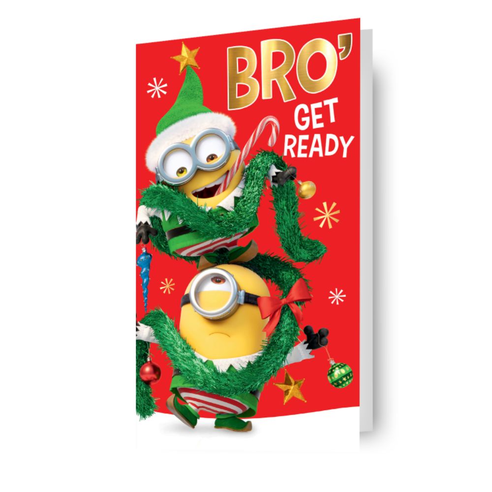 Despicable Me Minions Brother 'Bro Get Ready' Christmas Card