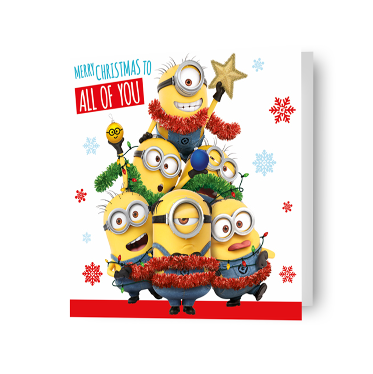 Verschrikkelijke Ikke Minions 'To All Of You' Kerstkaart