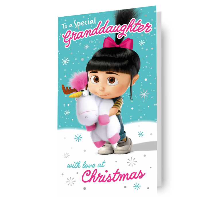 Despicable Me Minions 'Granddaughter' Christmas Card