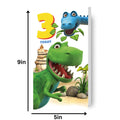Dinosaur Roar Age 3 Birthday Card