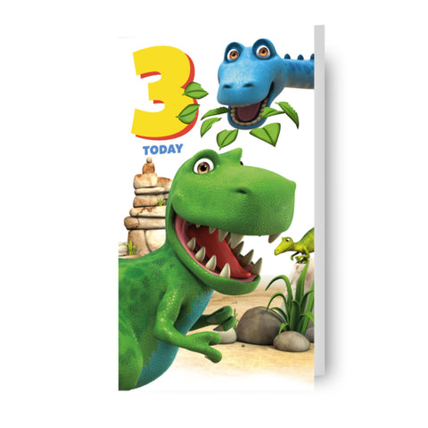 Dinosaur Roar Age 3 Birthday Card