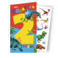Dinosaur Roar Age 2 Sticker Birthday Card