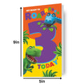 Dinosaur Roar Age 3 Sticker Birthday Card