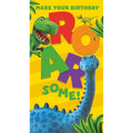 Dinosaur Roar Sticker Birthday Card