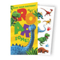 Dinosaur Roar Sticker Birthday Card