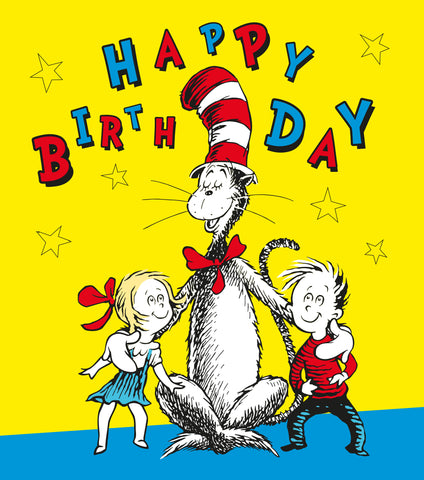 Dr Seuss Cat in the Hat Birthday Card