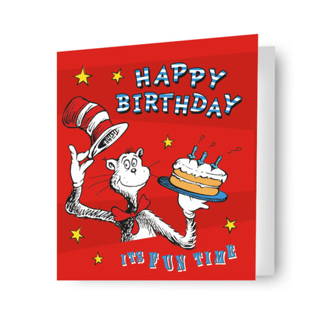 Dr Seuss Cat in the Hat Birthday Card