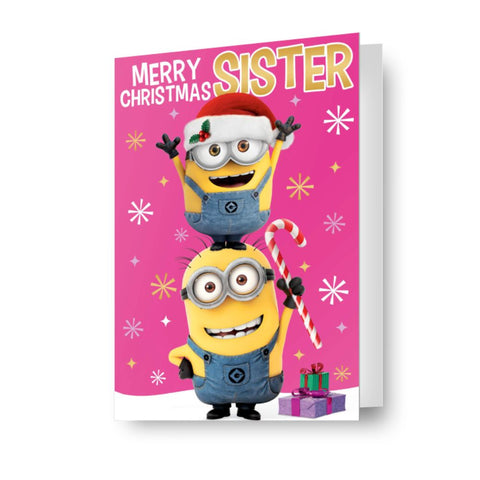 Despicable Me Sister Christmas Card