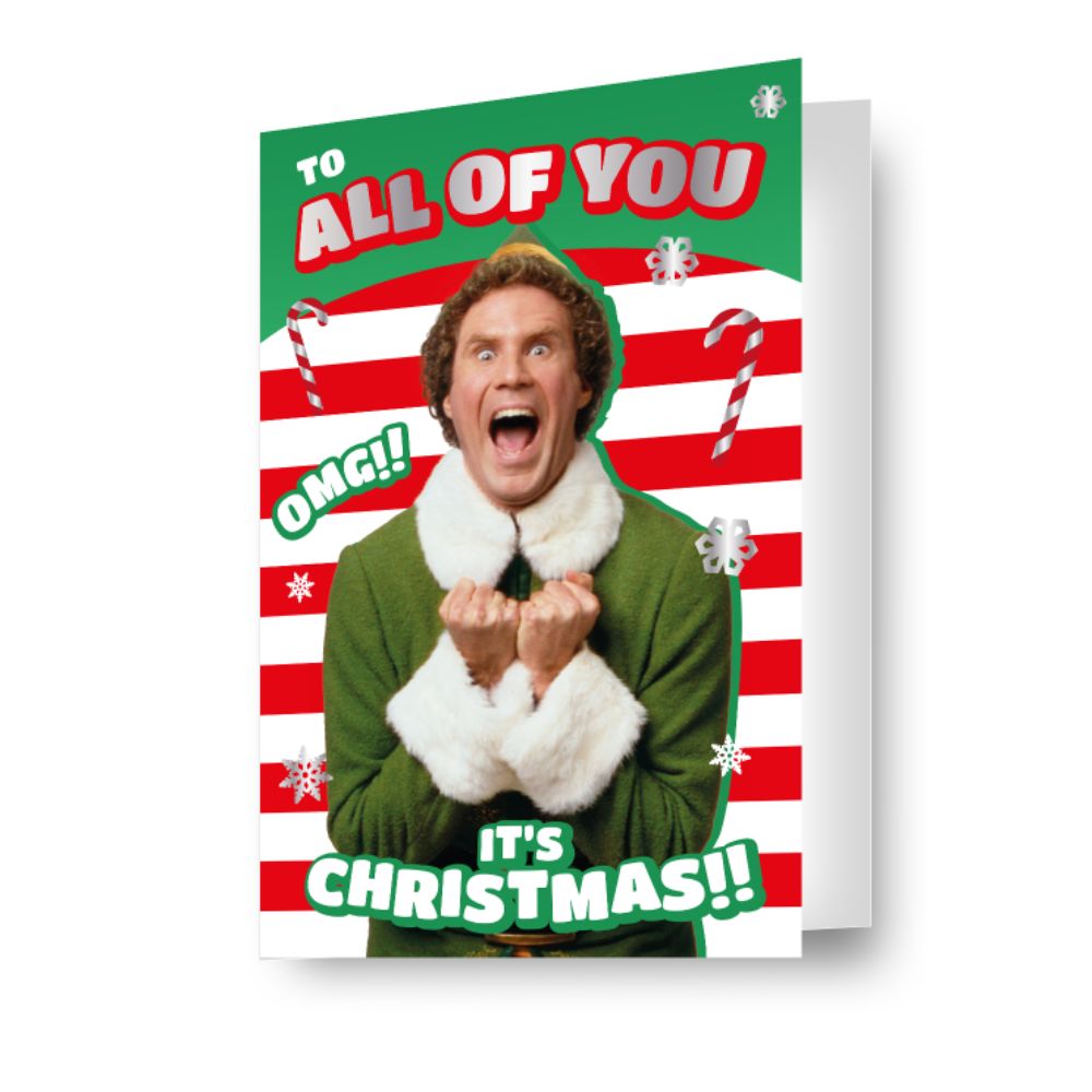 Elf 'To All Of You' Christmas Card