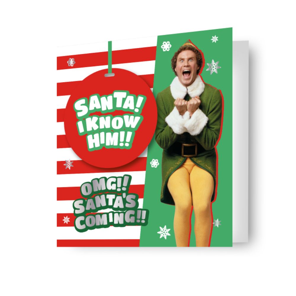 Elf Christmas Card with Detachable Bauble