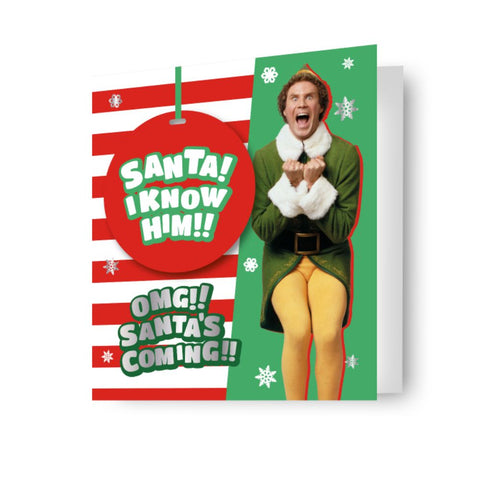Elf Christmas Card with Detachable Bauble