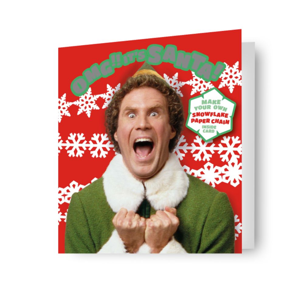 Elf 'Make Your Own Snowflake Paperchain' Christmas Card