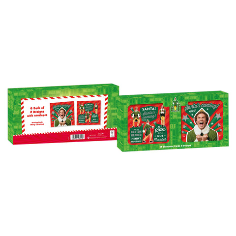 Elf Multipack of 12 Christmas Cards