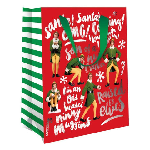 Elf Christmas Medium Gift Bag