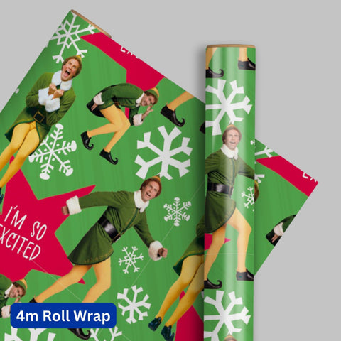 Elf Christmas 4m Roll Wrapping Paper