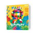 Elmer The Patchwork Elephant Happy Birthday Card