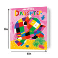 Elmer The Patchwork Elephant 'Daughter' Birthday Card