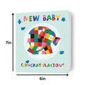 Elmer l'elefante patchwork New Baby Card