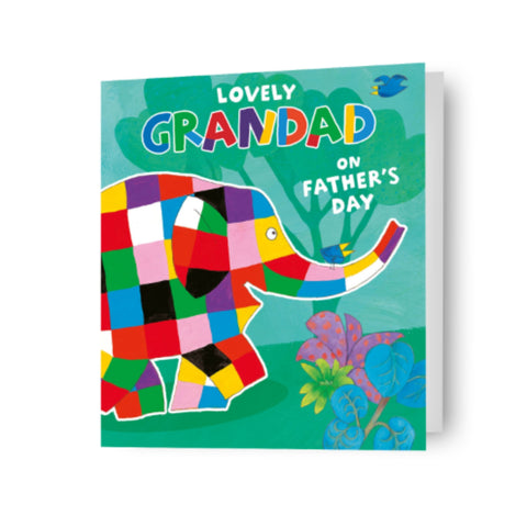 Elmer The Patchwork Elephant 'Lovely Grandad' Father's Day Card