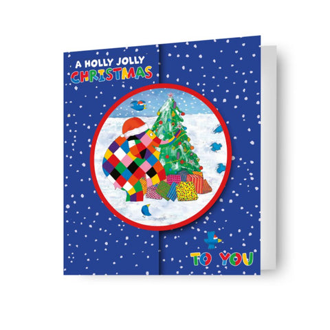 Elmer the Elephant Christmas Card