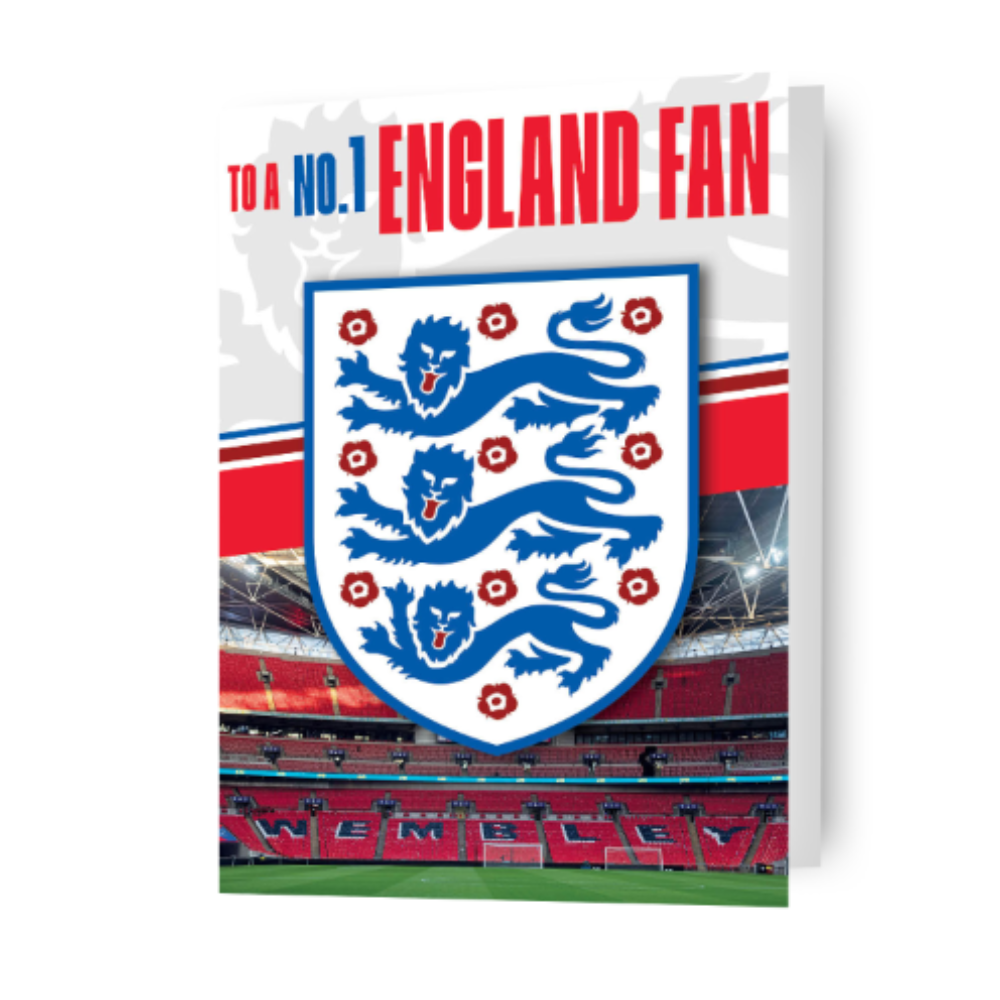 England FA Football No.1 Fan Birthday Card