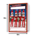 Elf On The Shelf Personalised Christmas Card With Sticker Sheet