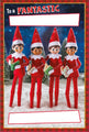 Elf On The Shelf Personalised Christmas Card With Sticker Sheet