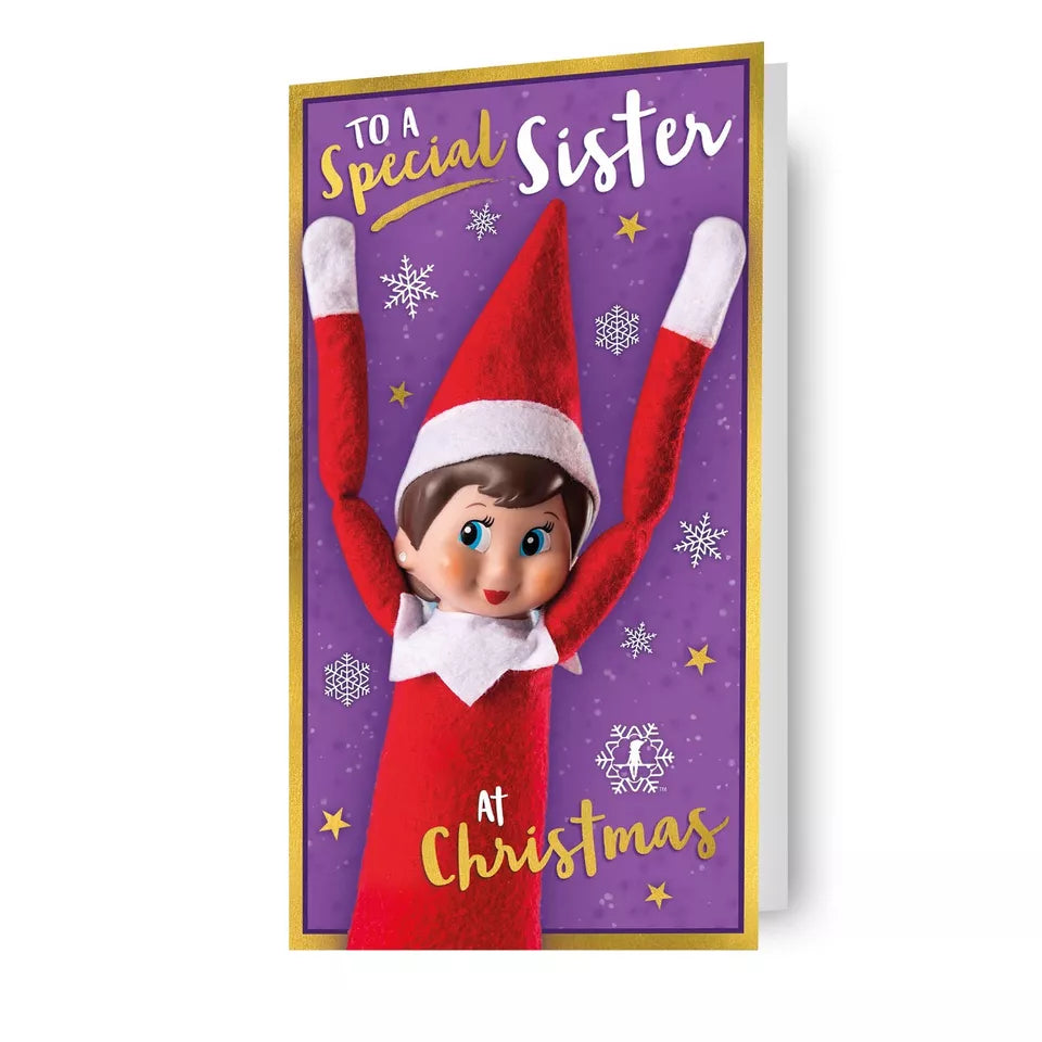 Elf On The Shelf 'Special Sister' Kerstkaart